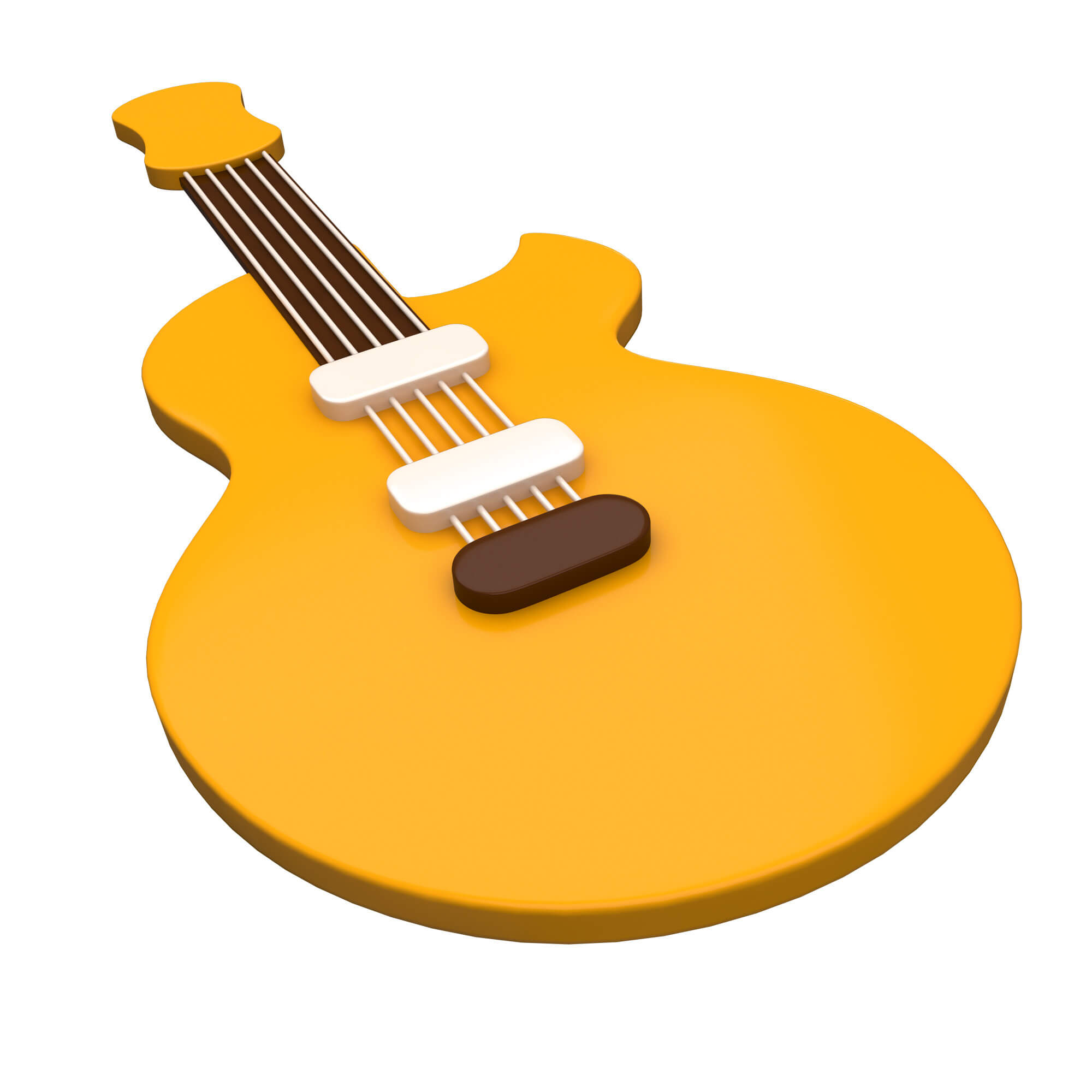 Guitar Emoji 3D Model by KhaganFX