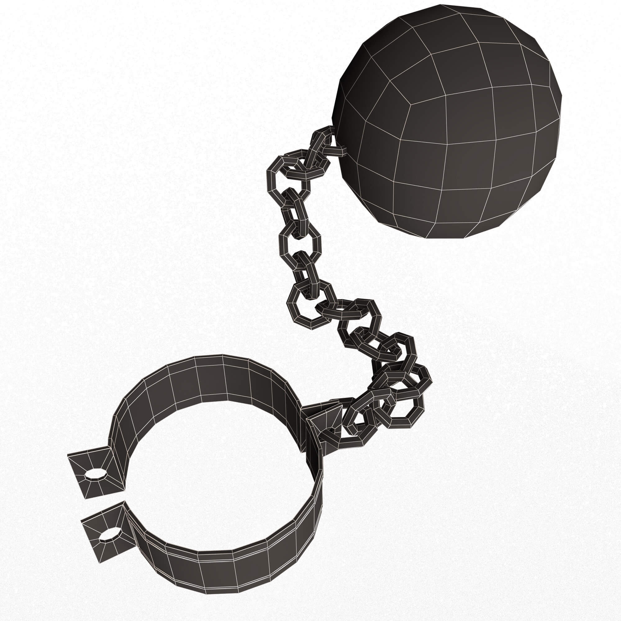 Ball and Chain 3D Model by KhaganFX