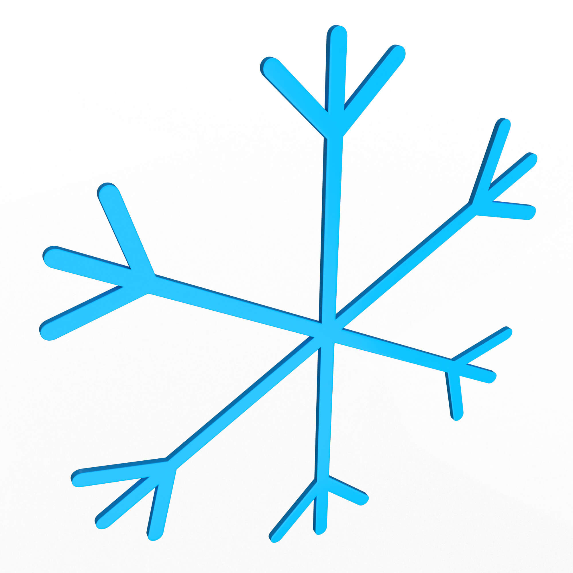 Snowflake emoji 3d model by khaganfx