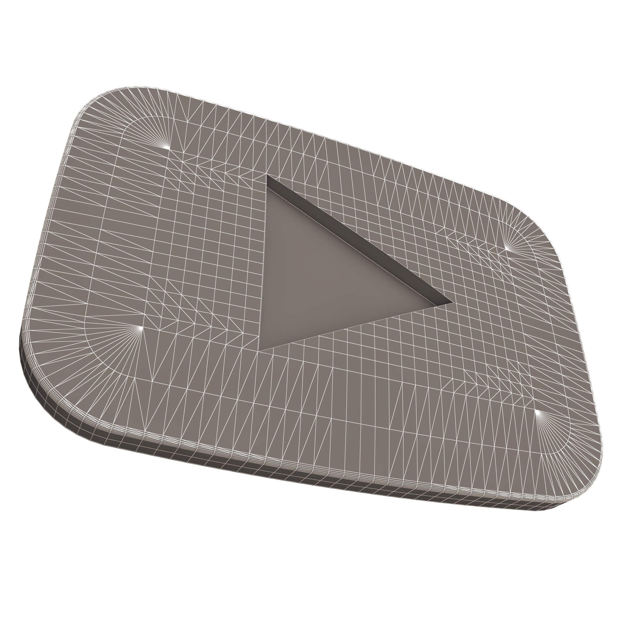 YouTube Logo - 3D Model by KhaganFX