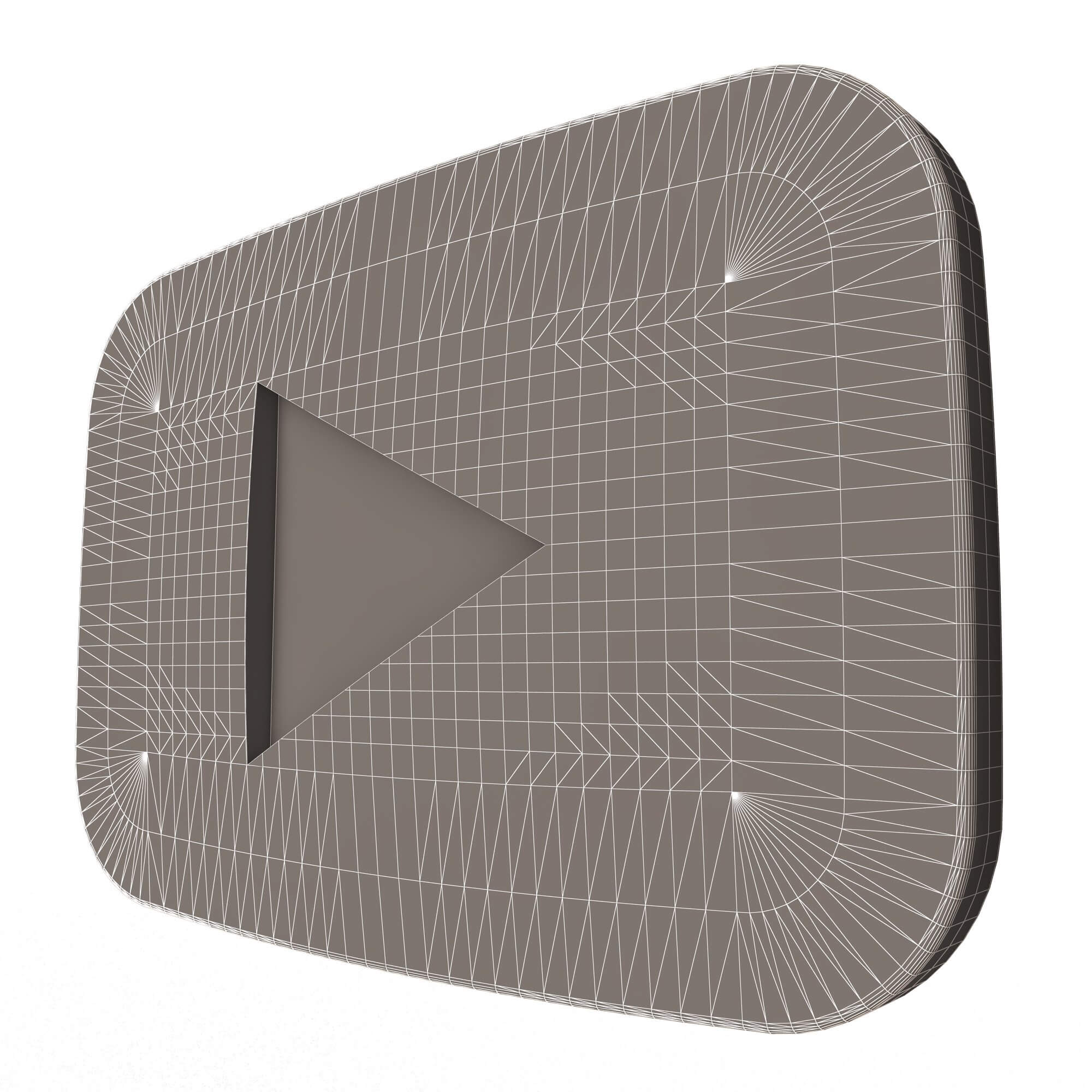 YouTube Logo - 3D Model by KhaganFX