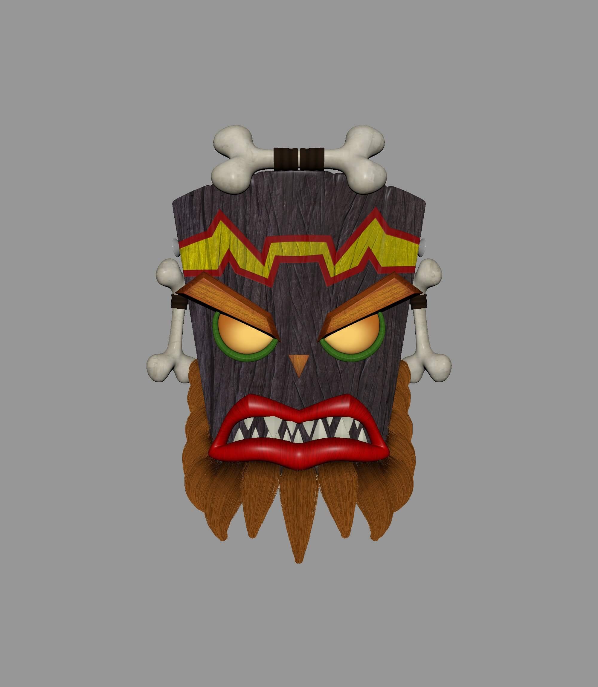 Uka Uka Crash Bandicoot 3D Model by Khaled Lakmes