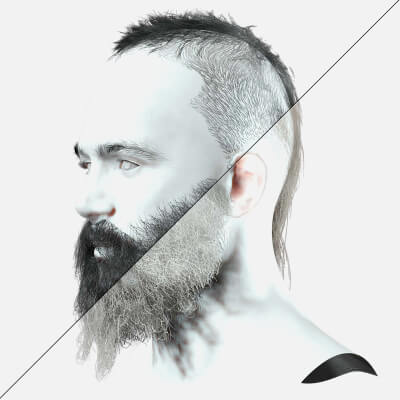 Berber Male Hair - Messy Long Beard Mustache