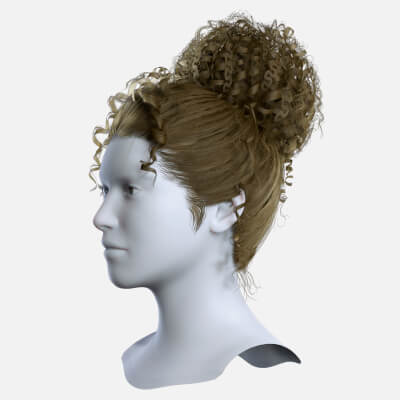 Cinematic PBR Hair Cards Real-Time Metahuman Compatible