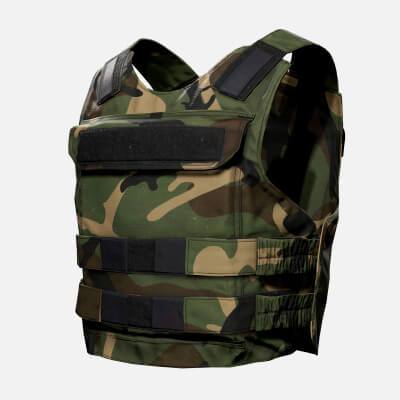 Classic Camouflage Tactical Vest - Realistic 3d Model