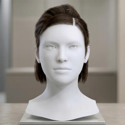 Classic Half-Up Bob Hair Cards for Metahuman Compatible