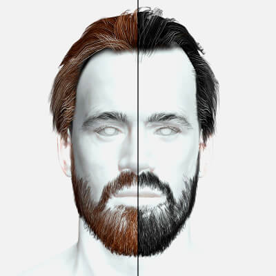Classic Male Hair - Beard - Mustache