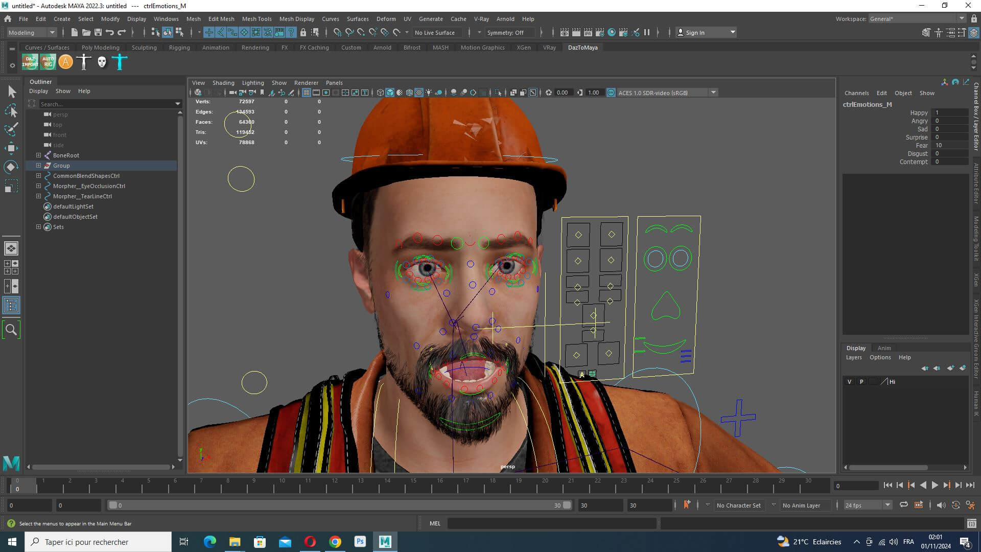 Realistic 3D Construction Worker Character by khaloui