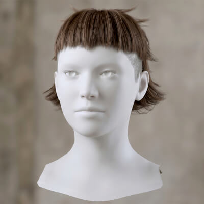 Cyberpunk Mullet Hair Cards Shaved Undercut Hairstyle