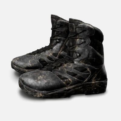 Dirty Tactical Boots Survival Game Model