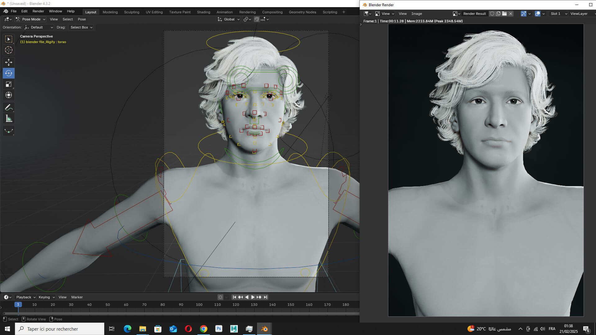 Download Free Rigged 3D Character Fully Rigged Optimized by khaloui