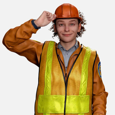 Female Construction Worker Character Model