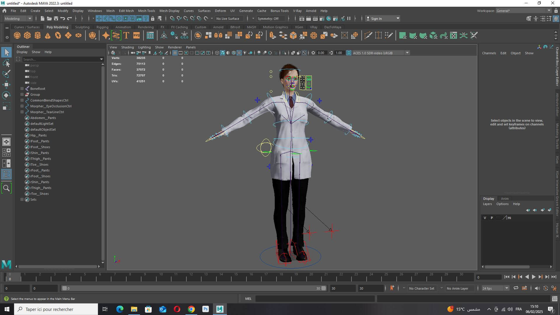 Female Doctor Scientist Teacher 3D Model Rigged Game Ready by khaloui