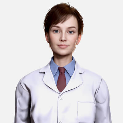 Female Doctor Scientist Teacher 3D Model Rigged Game Ready