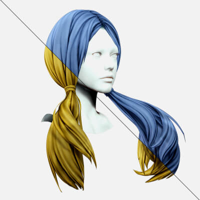 Female Hair - Full Pigtail