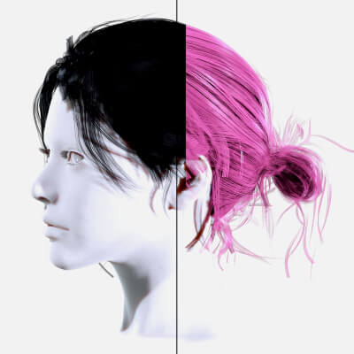 Female Hair - Messy Bun Classic Hairstyle