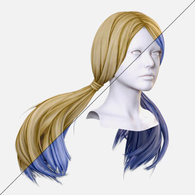 Female Hair - Sleek Pigtail