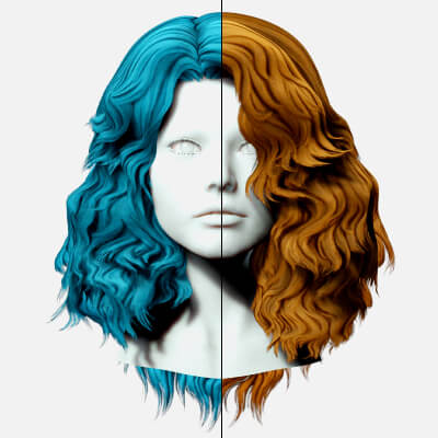 Female Voluminous Wavy Hair