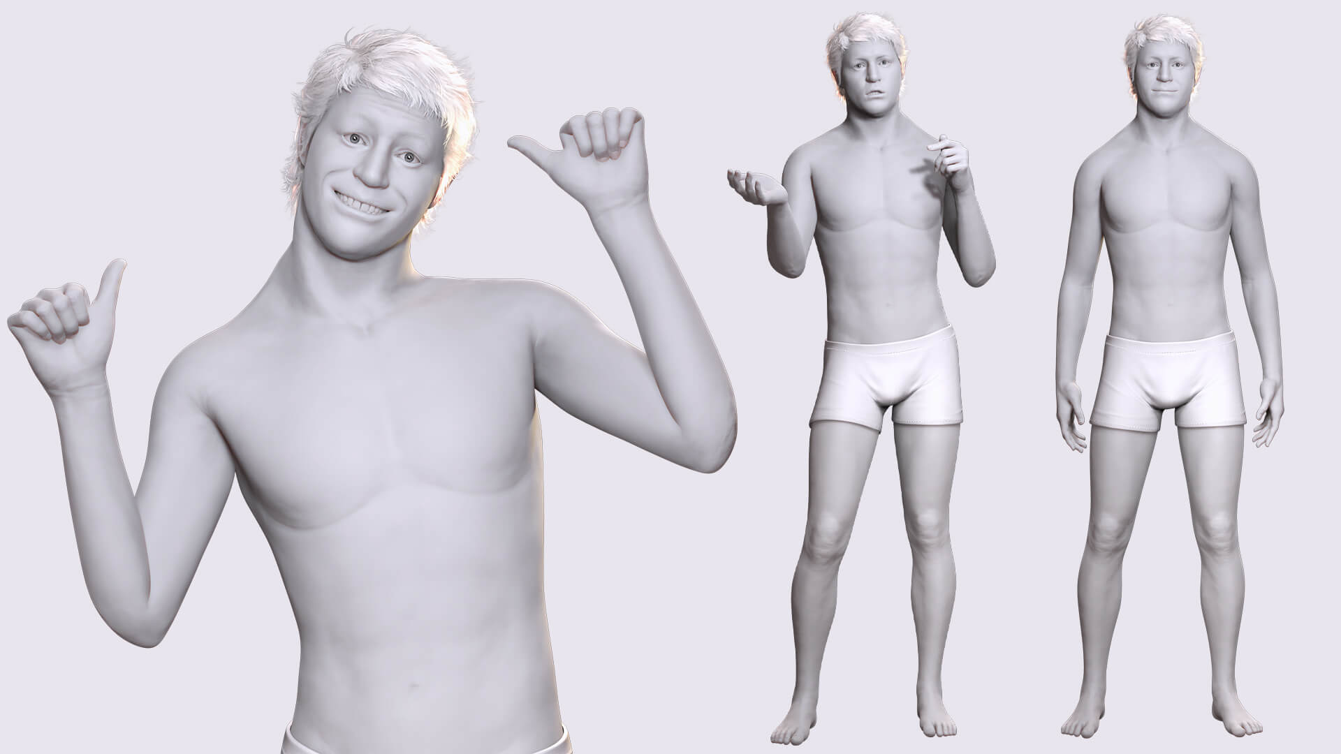 Free Rigged 3D Male Character Game Animation Ready by khaloui