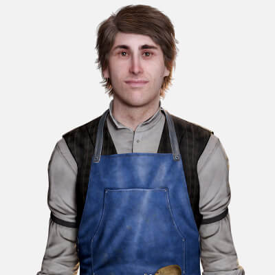 Industrial Electrical Technician Fully Rigged 3D