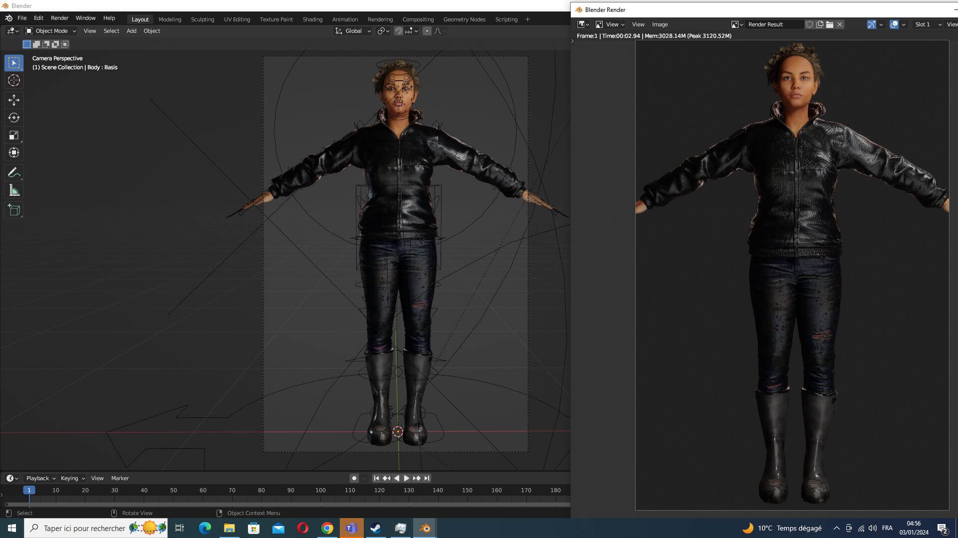 Kali - Casual Style 3D Model by khaloui