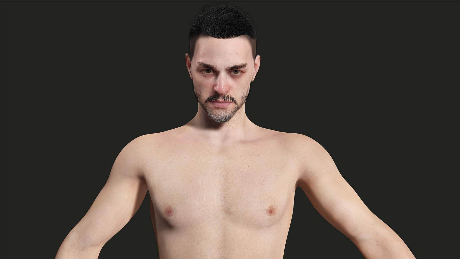 Men Base Mesh Kiven - Realistic Man Base Mesh 3D Model by khaloui