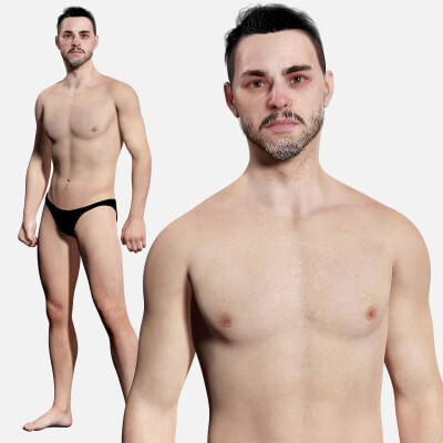 Kiven - Realistic Man Base Mesh