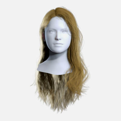 Long Wavy Hair Cards Metahuman Compatible Hairstyle