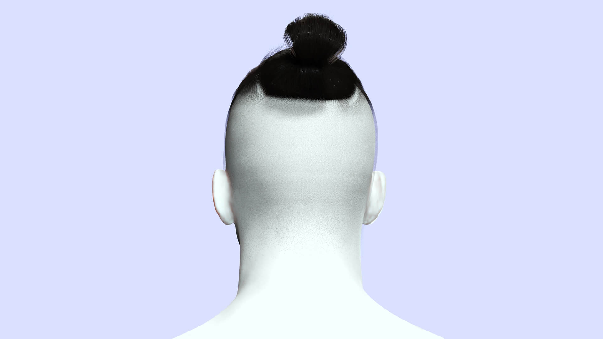 man bun with low fade