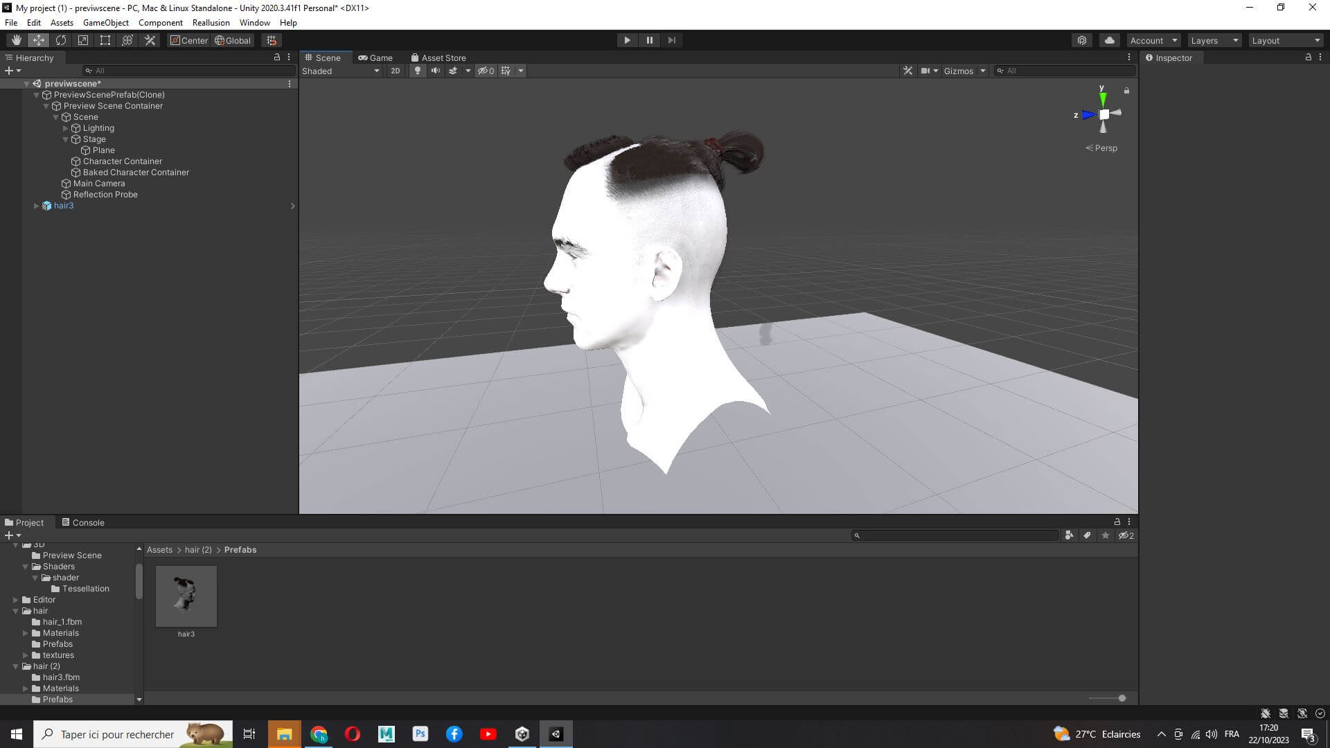 Man Bun -Low Fade Hair Cut 3D Model by khaloui