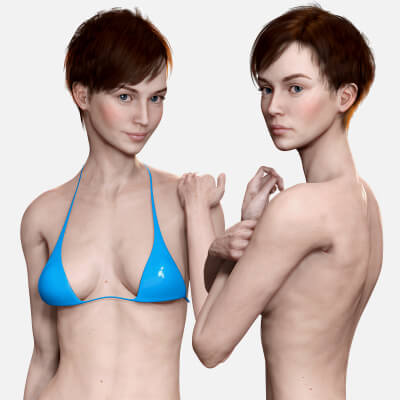 Mariya - Skinny Woman 3D Model by khaloui