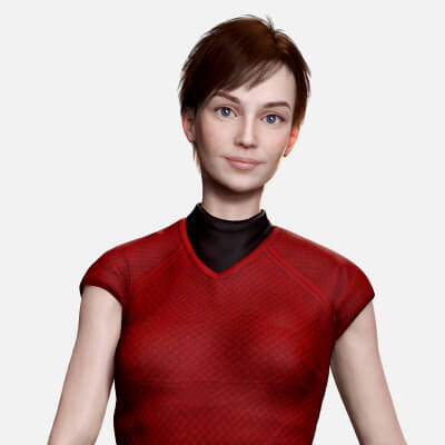 Mariya - Realistic Women With Red Dress