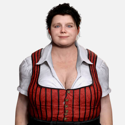 Marketplace Vendor or Innkeeper Realistic 3D Model