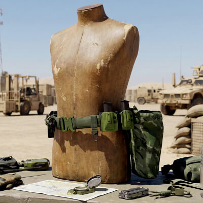 Military Combat Belt with Mag Pouches