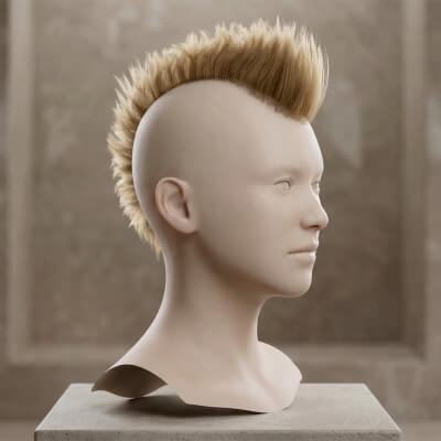 Mohawk Hair Cards Tactical Punk Shaved Metahuman