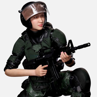 Noi - Asian Strength in Military Attire