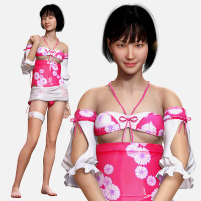 Noi - Pink Paradise Asian Beach Beauty