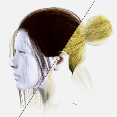 Female Bun Hairstyle Realtime