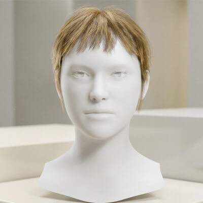 Pixie Cut Hair Cards Metahuman Compatible Short Messy Style