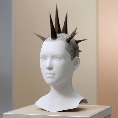 Punk Liberty Spikes Mohawk Hair Cards for MetaHuman
