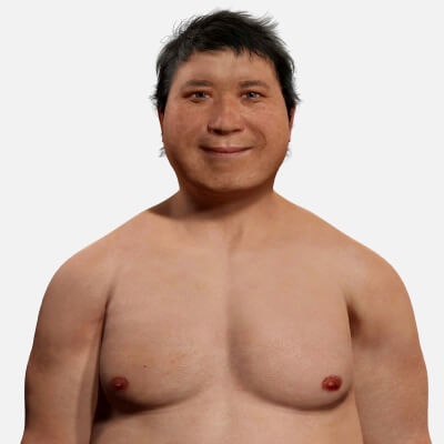 Realistic Asian Fat Man