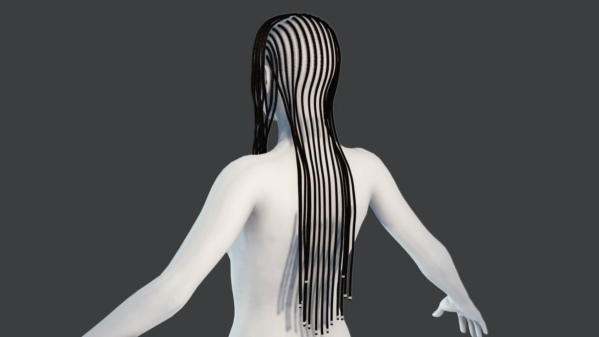 Braid Hair Rasta - 3D Model by khaloui