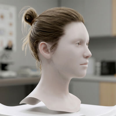 Realistic Casual Bun Haircut Hair Cards metahuman Compatible
