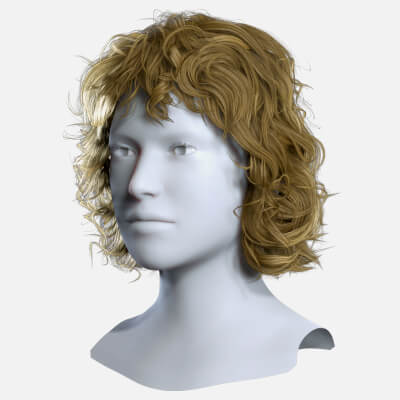 Realistic Curly Shag Hair Cards for Metahuman Compatible Low