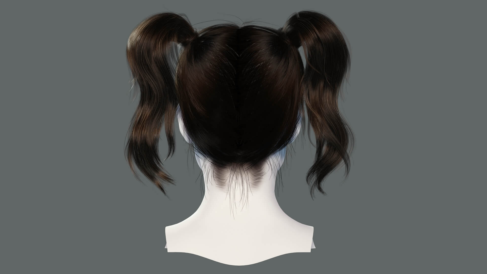 Female Hair 5 - 3D Model by khaloui