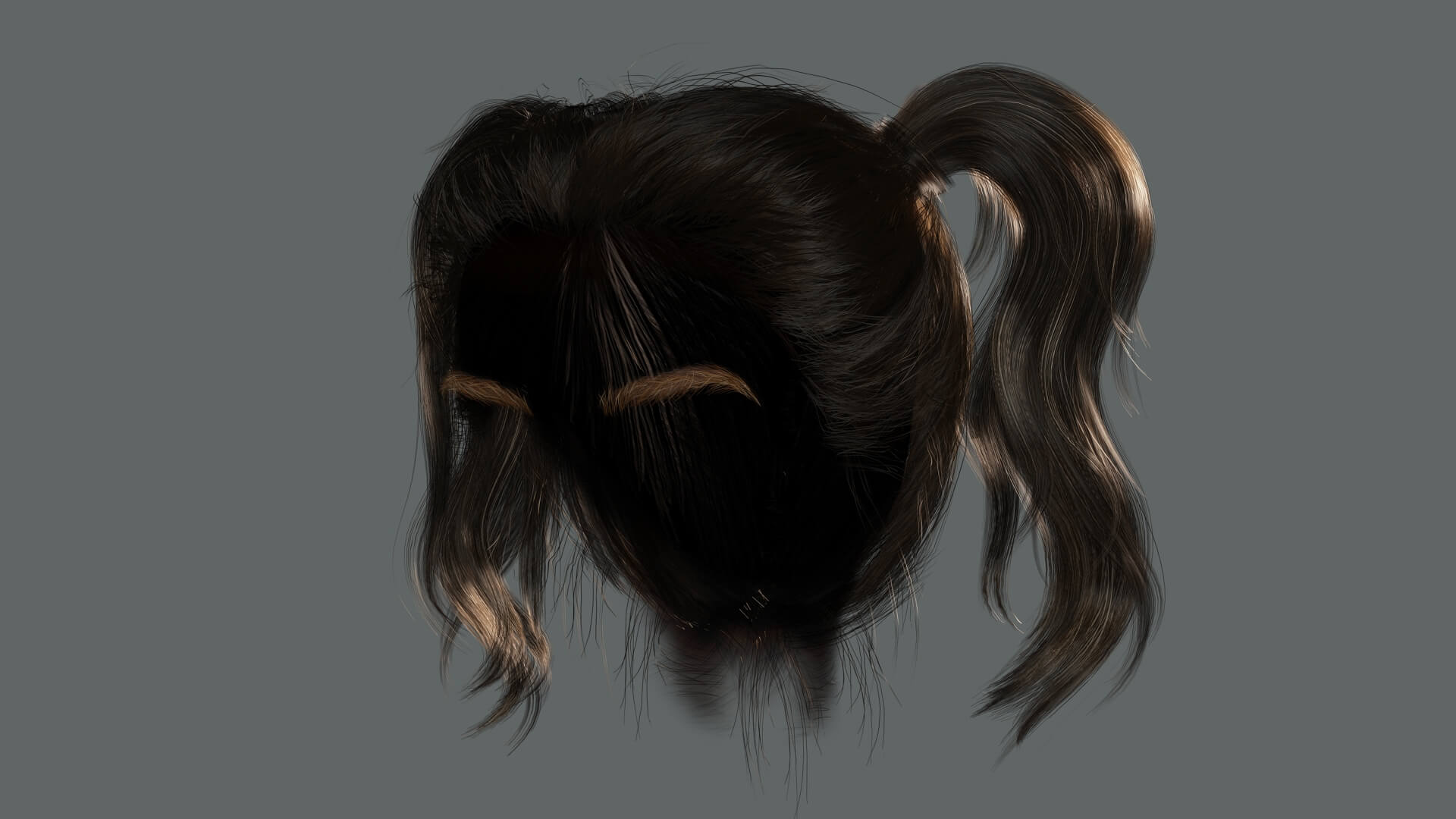 Female Hair 5 - 3D Model by khaloui