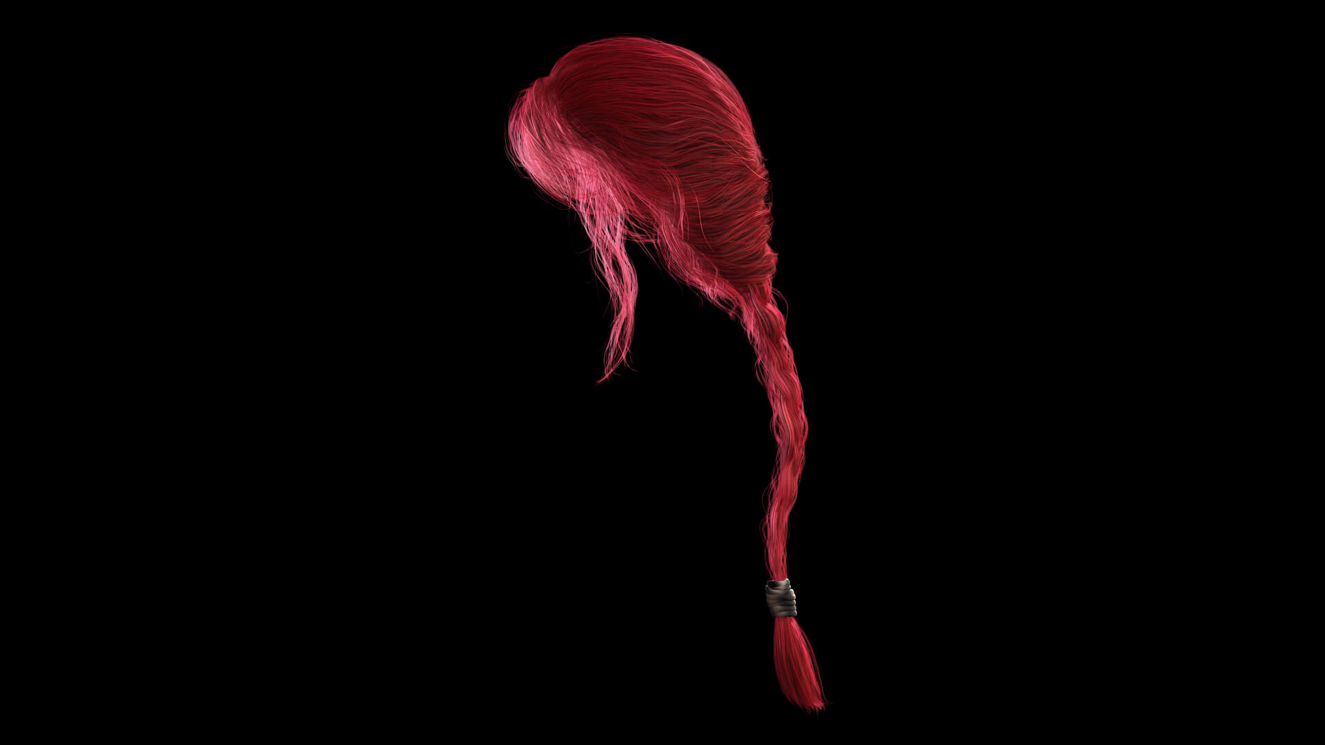 Female Hair Braid - 3D Model by khaloui