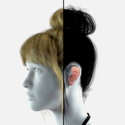 Female Hair Colorable