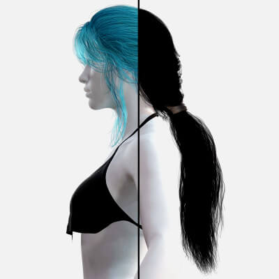 Female Hair Long Tail