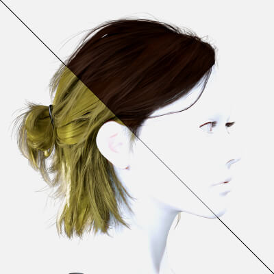 Female Half Up Short Hair Style